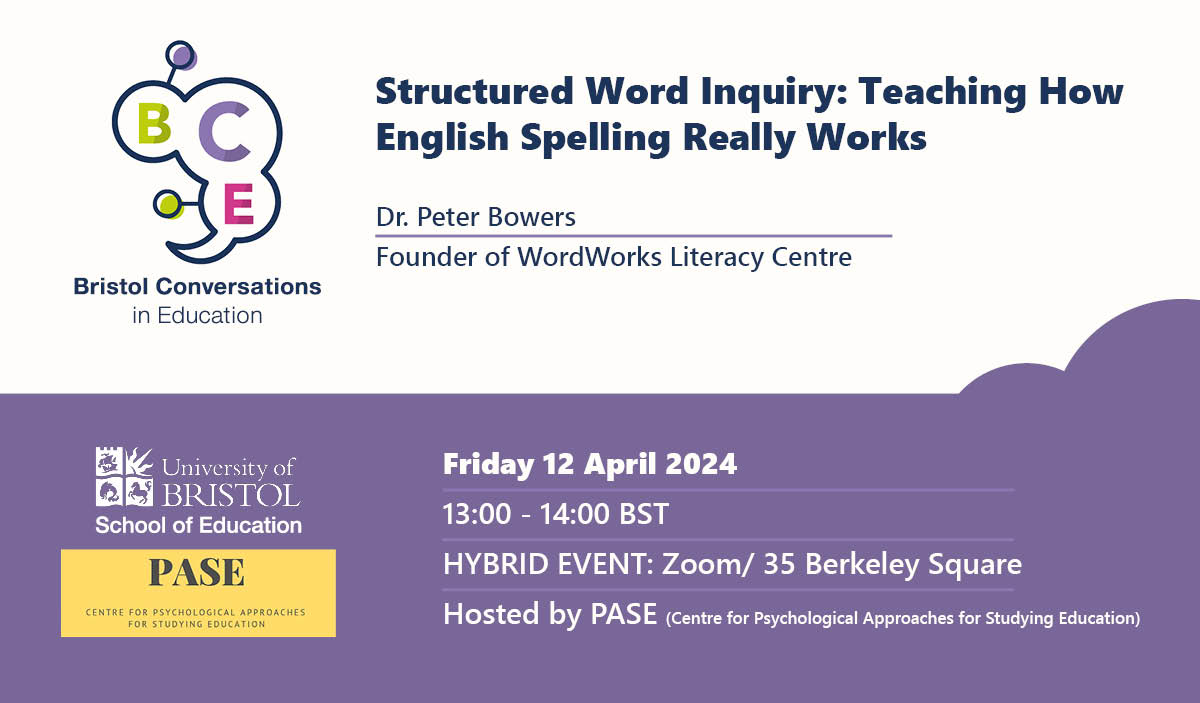 Poster for BCE - Structured Word Inquiry: Teaching How English Spelling Really Works
